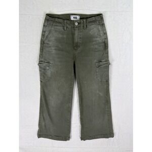 Paige Jeans Womens 26 Army Ivy Green Carly Cargo Pockets High Rise Wide Leg